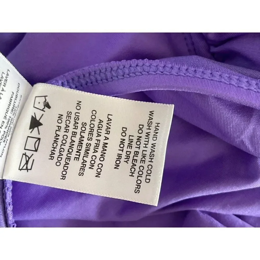 Cole Purple Ruched Side Swimsuit Bottom Size 20 NWT